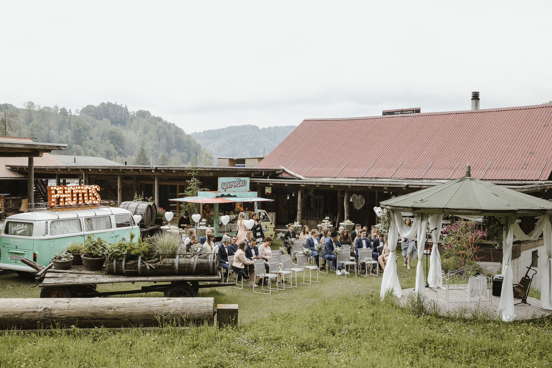 Trauung im Freien trotz Regen