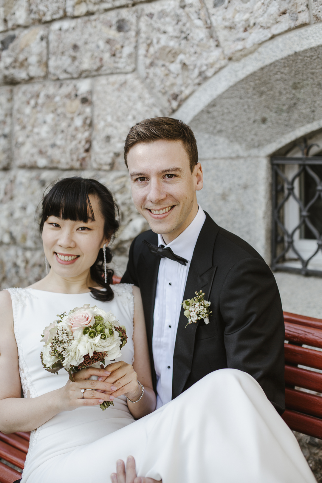 Gleich wird geheiratet - vor der Trauung dient der Rosenmattpark als tolle Fotokulisse