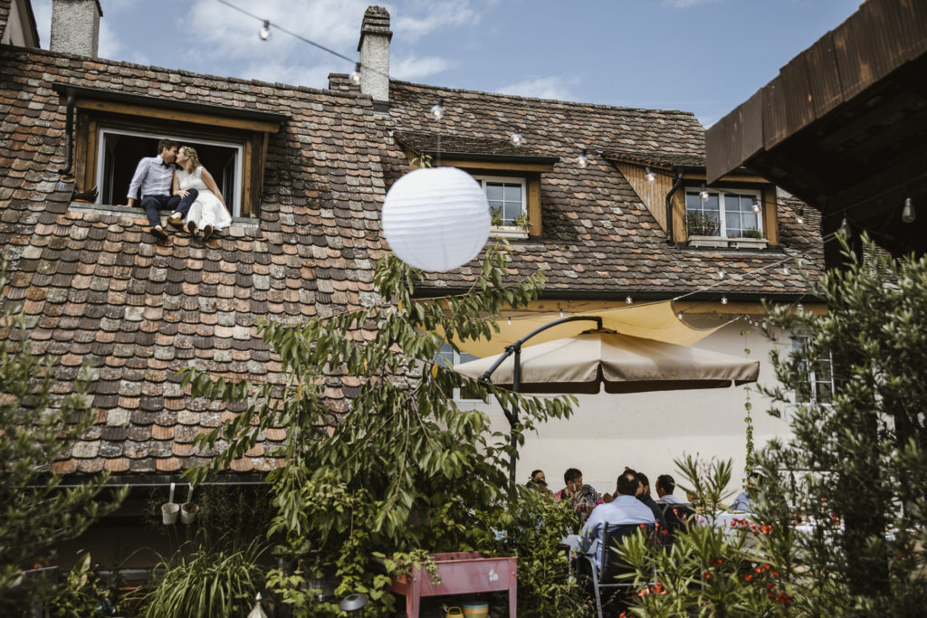 Hochzeitsfest in der Altstadt von Schaffhausen